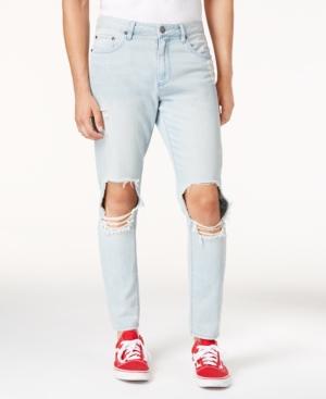 Jaywalker Men's Slim-tapered Fit Destroyed Jeans