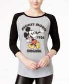 Freeze 24-7 Juniors' Mickey Mouse Graphic Raglan T-shirt