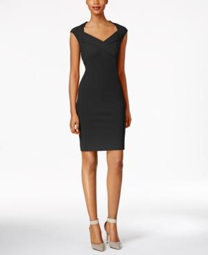 Calvin Klein Cross-front Sheath Dress