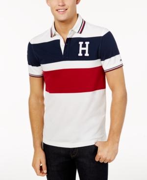 Tommy Hilfiger Men's Custom-fit Logo Colorblocked Polo