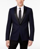 Calvin Klein Men's Slim-fit Navy Jacquard Dinner Jacket