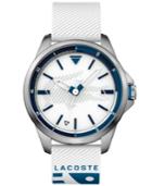 Lacoste Men's Capbreton White Silicone Strap Watch 46mm