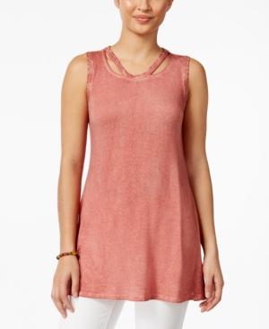 Style & Co. Sleeveless Burnout-dye Top, Only At Macy's