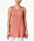 Style & Co. Sleeveless Burnout-dye Top, Only At Macy's