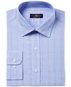Club Room Men's Classic/regular Fit Pinpoint Glen Plaid Dress Shirt, Only At Macy's