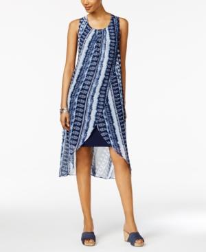 Style & Co Printed Tulip-hem Dress, Created For Macy's