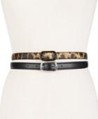Steve Madden Leopard-print 2-for-1 Skinny Belts