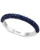 Splash By Effy Sapphire Pave Ring (7/8 Ct. T.w.) In Sterling Silver