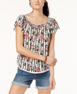 Self Esteem Juniors' Off-the-shoulder Peasant Top