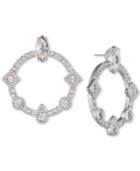 Givenchy Silver-tone Crystal Drop Hoop Earrings