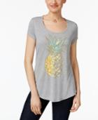 Style & Co Pineapple-graphic Top, Only At Macy's