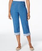 Alfred Dunner Petite Indigo Girls Cuffed Denim Capris