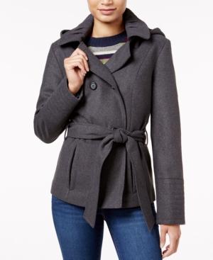 Celebrity Pink Juniors' Hooded Peacoat