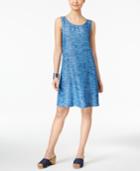 Style & Co Printed Denim Shift Dress, Created For Macy's