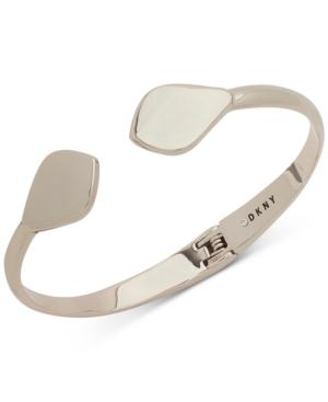 Dkny Gold-tone Sculptural Hinged Cuff Bracelet, Created For Macy's