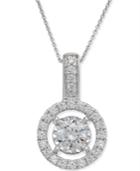 Trumiracle Floating Diamond Pendant Necklace (3/4 Ct. T.w.) In 14k White Gold