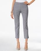 Charter Club Tummy-control Side-zip Ankle Pants, Gingham Print
