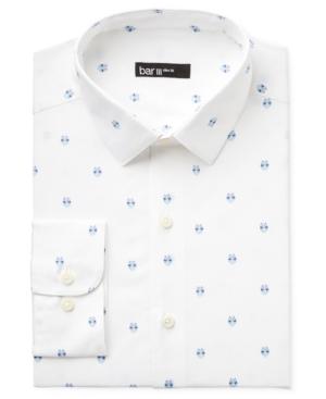 Bar Iii Men's Slim-fit Owl Print Dress Shirt, Created For Macy's