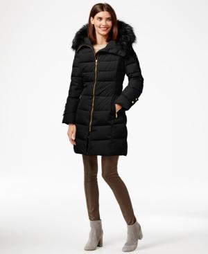 Calvin Klein Faux-fur-trim Down Puffer Coat
