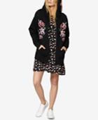 Sanctuary Cotton Embroidered Zip-front Hoodie