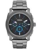 Fossil Men's Chronograph Machine Smoke-tone Stainless Steel Bracelet Watch 45mm Fs4931