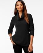 Style & Co. Petite Textured Cowl-neck Sweater, Only At Macy's