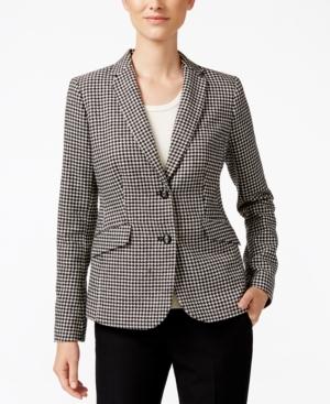 Charter Club Houndstooth Two-button Blazer, Only At Macy's