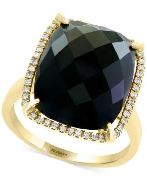 Eclipse By Effy Onyx & Diamond (1/8 Ct. T.w.) Ring In 14k Gold