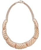Bronzarte Segmented Collar Necklace In 18k Rose Gold Over Bronze