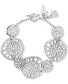 Lonna & Lilly Silver-tone Openwork Large Disc Link Bracelet