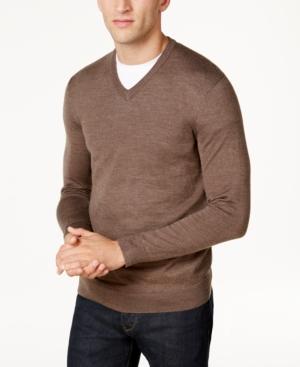 Club Room Men's Merino Performance V-neck Sweater, Created For Macy's