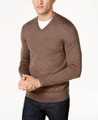 Club Room Men's Merino Performance V-neck Sweater, Created For Macy's