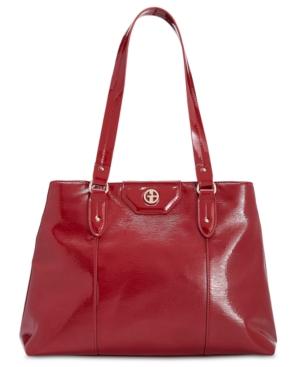 Giani Bernini Bark Patent Tote, Created For Macy's