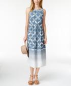 Maison Jules Printed Border Midi Dress, Only At Macy's