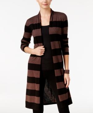 Inc International Concepts Striped Open-front Cardigan, Created For Macy's