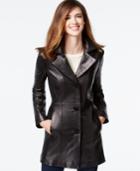 Anne Klein Leather Blazer Jacket