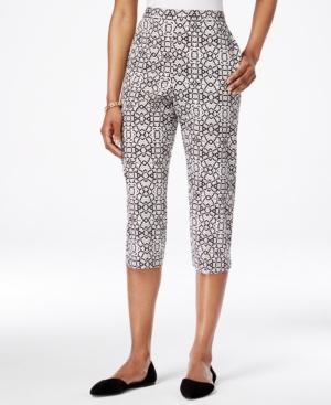Alfred Dunner Petite Printed Capri Pants