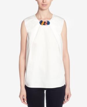 Catherine Catherine Malandrino Cotton Pom-pom Shell