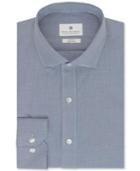 Ryan Seacrest Distinction Non-iron Slim-fit Dark Blue Houndstooth Dress Shirt