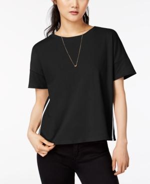 Hippie Rose Juniors' Cotton Side-stripe T-shirt