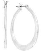 Robert Lee Morris Soho Silver-tone Hammered Hoop Earrings