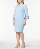 Calvin Klein Plus Size Tiered-bell-sleeve Dress