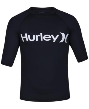 Hurley Men's One And Only Short Sleeve Logo-print Rash Guard