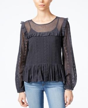 William Rast Christine Ruffle-detail Top