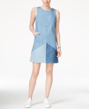 Rachel Rachel Roy Colorblocked Denim Shift Dress