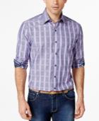 Tasso Elba Big And Tall Grid Pattern Shirt, Only At Macy's