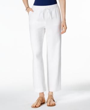 Charter Club Linen Pull-on Pants, Only At Macy's