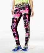 Material Girl Active Juniors' Mixed-print Full-length Leggings, Only At Macy's