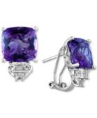 Viola By Effy Amethyst (7-5/8 Ct. T.w.) And White Topaz (1-1/3 Ct. T.w.) Earrings In 14k White Gold