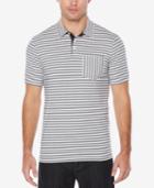 Perry Ellis Men's Multi-striped Pique Cotton Polo